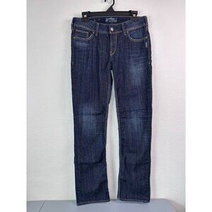Silver Suki W30xL32‎ straight leg mid rise dark wash denim jeans casual